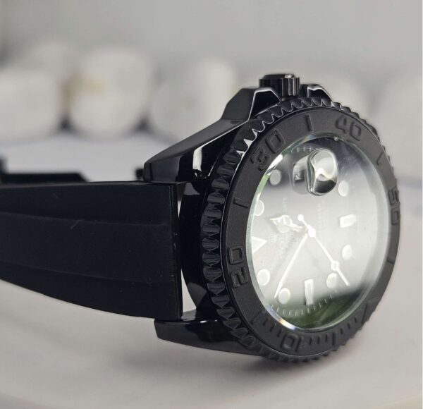 Rolex (Masterpiece) Black Yacht-Master – Black Dial – Oyster flex Strap - Image 3